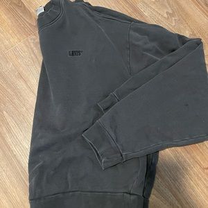 LEVIS juniors washed cropped crew neck/ sweatshirt